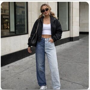 Women's PacSun 2 Tone Color Denim Jeans Pants Size 25 High Rise Straight Button